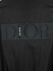 Dior X Sacai FW21 Black Hybrid Zip Up Bomber Jacket