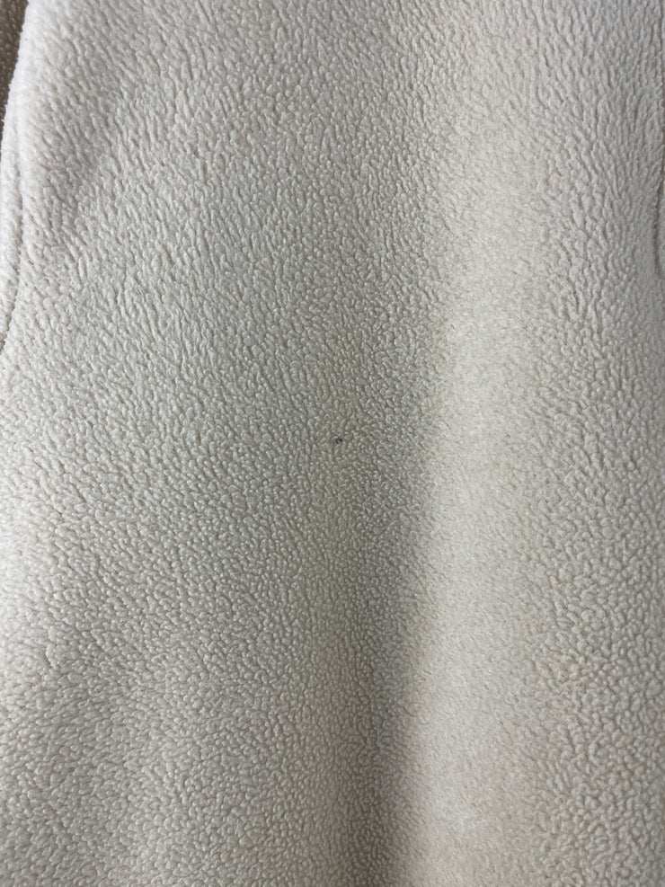 Vintage Old Navy Spellout Cream Quarter Zip Fleece Sweater