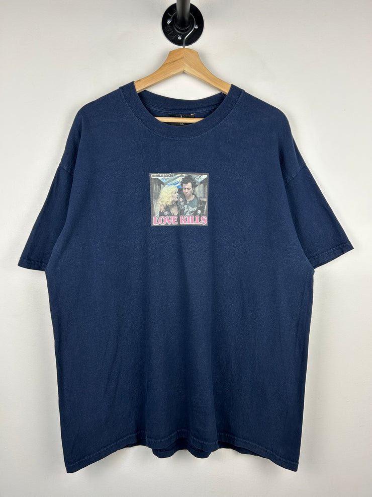 Vintage 90s Serial Killer Sex Pistols Sid And Nancy Navy Tee