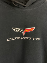 Vintage Chevrolet Corvette Embroidered Black Hoodie