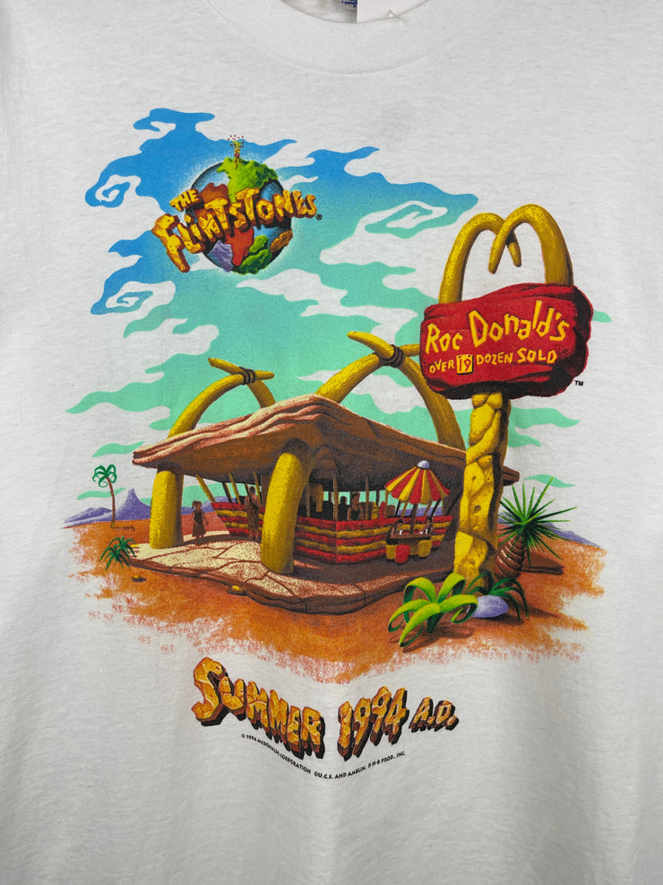 Vintage 90s The Flintstones McDonalds White Tee