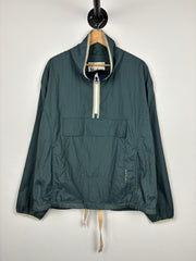 Acne Studios Green & Beige Half Zip Pullover Windbreaker