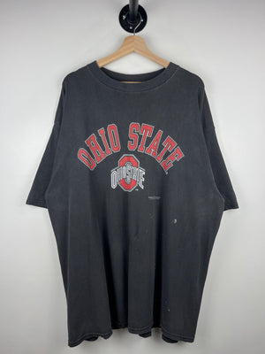 Vintage 90s Logo 7 Ohio State University Faded Black Tee