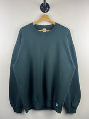 Vintage 90s Russell Athletic Blank Green Crewneck