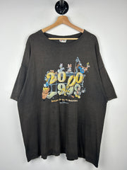 Vintage Disney World Millennium Thrashed Black Tee