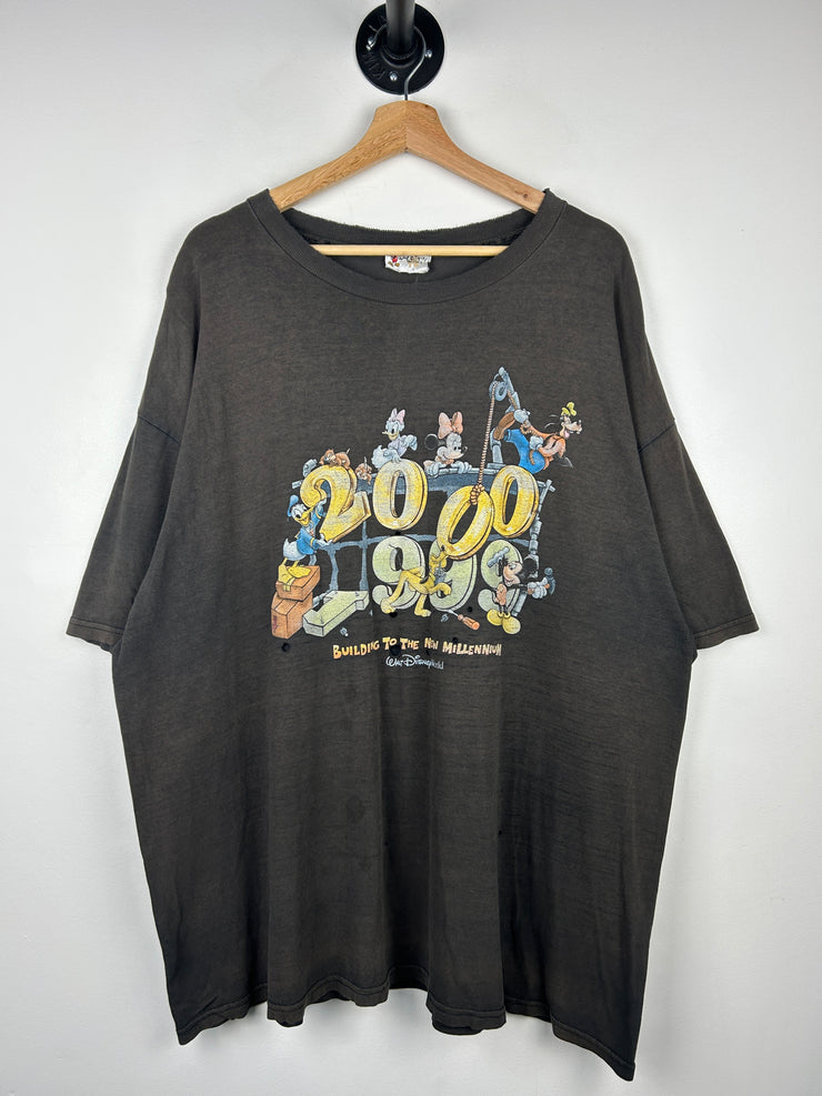 Vintage Disney World Millennium Thrashed Black Tee