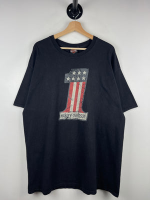 Vintage Harley Davidson #1 Panama City Beach Florida Black Tee