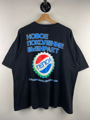 Vintage 80s Pepsi Russian Next Generation Black Tee
