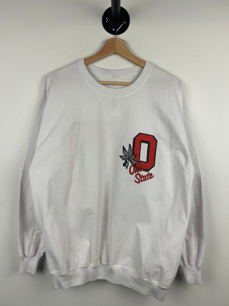 Vintage 80s Ohio State University Thin White Crewneck