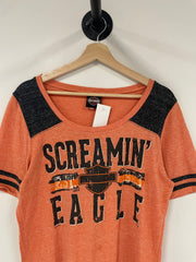 Vintage Harley Davidson Screamin' Eagle Orange Tee