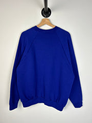 Vintage 90's Fruit Of The Loom Essential Blank Blue Crewneck