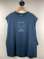 Vintage West Coast Choppers Motorcycle Navy Cut Off Tank Top
