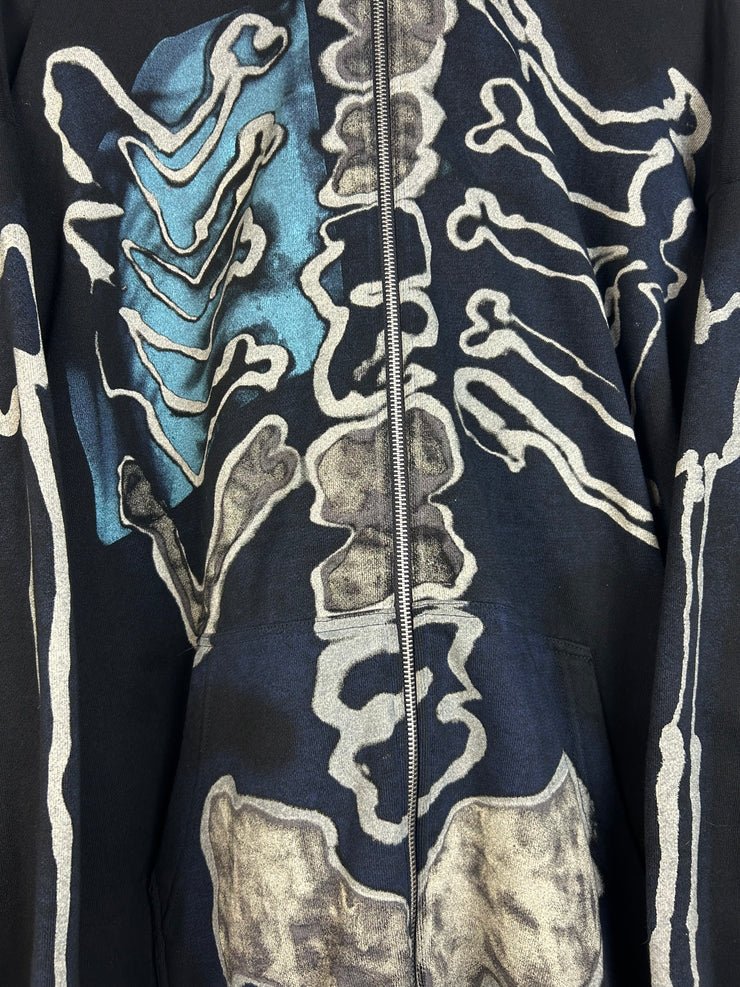 Travis Scott Fragment Skeleton Graffiti Full Zip Up Hoodie