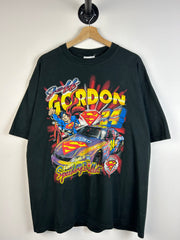 Vintage 90's Nascar Jeff Gordon Superman Black Tee