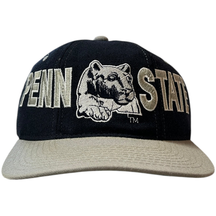 Vintage 90s Starter Penn State Lions Spellout Navy Wool Snapback Hat