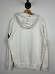 Stone Island Side Zip White Hoodie