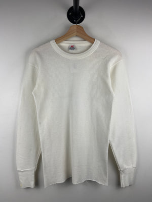 Vintage 70s Hanes White Thermal Long Sleeve