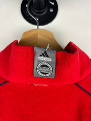 Vintage 90s Adidas 3 Stripe Navy & Red Reversible Windbreaker
