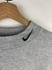 Vintage 90s Nike Golf Swoosh Mock Neck Grey Long Sleeve