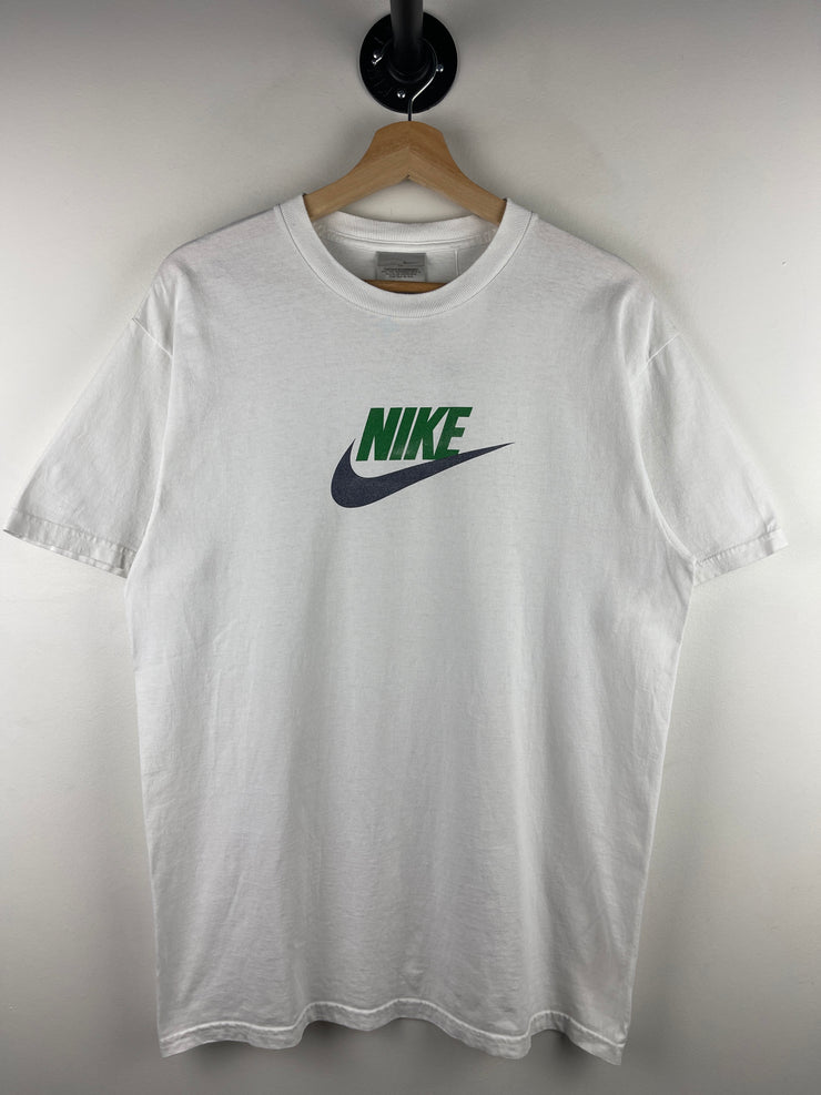 Vintage Nike Spellout Swoosh White Tee