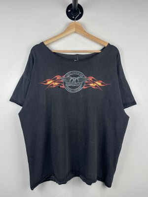 Vintage 2005 Aerosmith AeroForce One Thrashed Black Tee