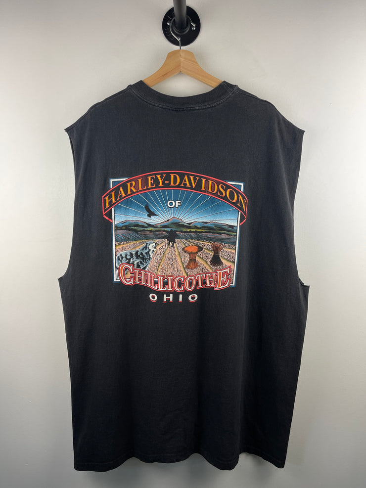 Vintage 90s Harley Davidson Ohio Black Tank Top