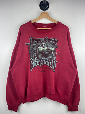 Vintage Orange County Choppers Bulldog Red Crewneck