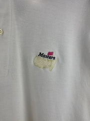Vintage 90s Masters Golf White Polo Shirt