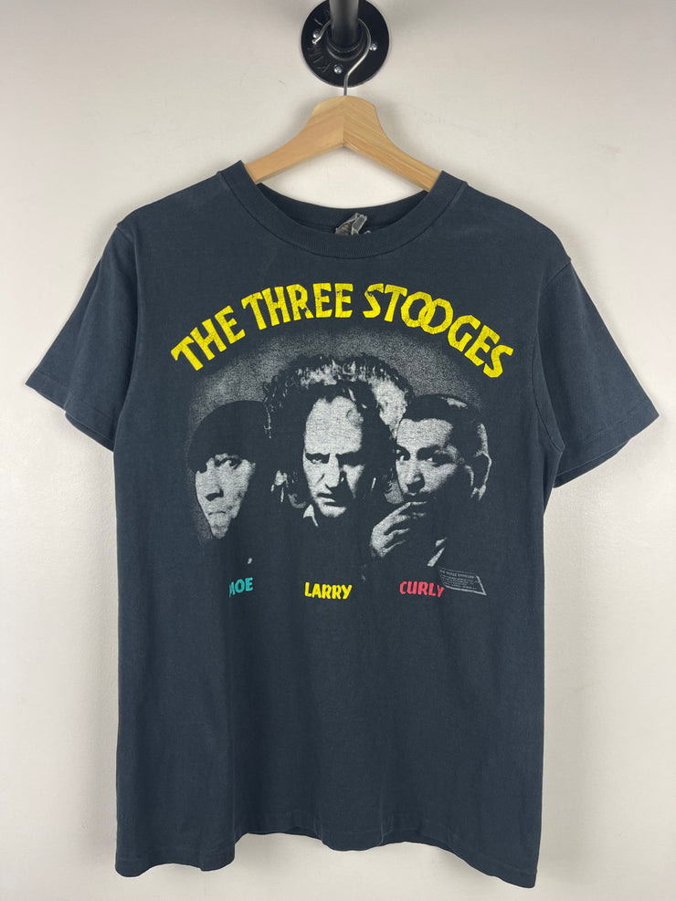 Vintage 80s The Three Stooges Black Tee
