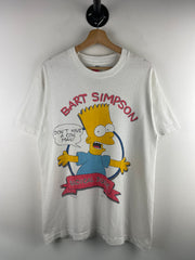 Vintage 90s The Simpsons Bart Simpson Radical Dude White Tee