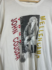 Vintage 80's John Cougar Mellen Camp White Tee