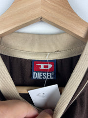Diesel Spellout Brown & Cream Tee