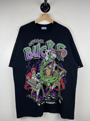 Warren Lotas NBA Milwaukee Bucks Black Tee