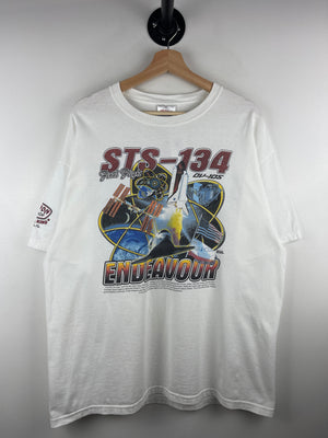 Vintage Ron Jon Surf Shop Space Shuttle Program White Tee