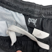 Revenge Embroidered Black Shorts