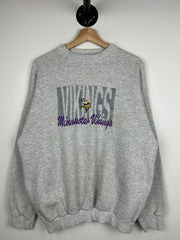 Vintage 90s NFL Logo 7 Minnesota Vikings Grey Crewneck