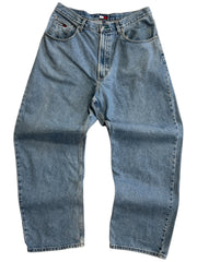 Vintage 90s Tommy Hilfiger Baggy Light Wash Blue Denim Jeans