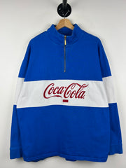 Kith FW18 Coca Cola Blue Quarter Zip Rugby Sweater