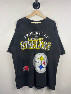 Vintage 90s NFL Starter Pittsburgh Steelers Black Tee