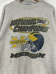 Vintage 1997 Michigan National Champions Grey Crewneck