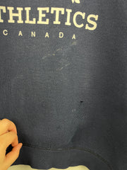 Vintage 90s Roots Athletics Canada Distressed Navy Crewneck