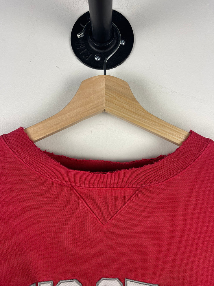 Vintage Nike Ohio State Embroidered Red Crewneck