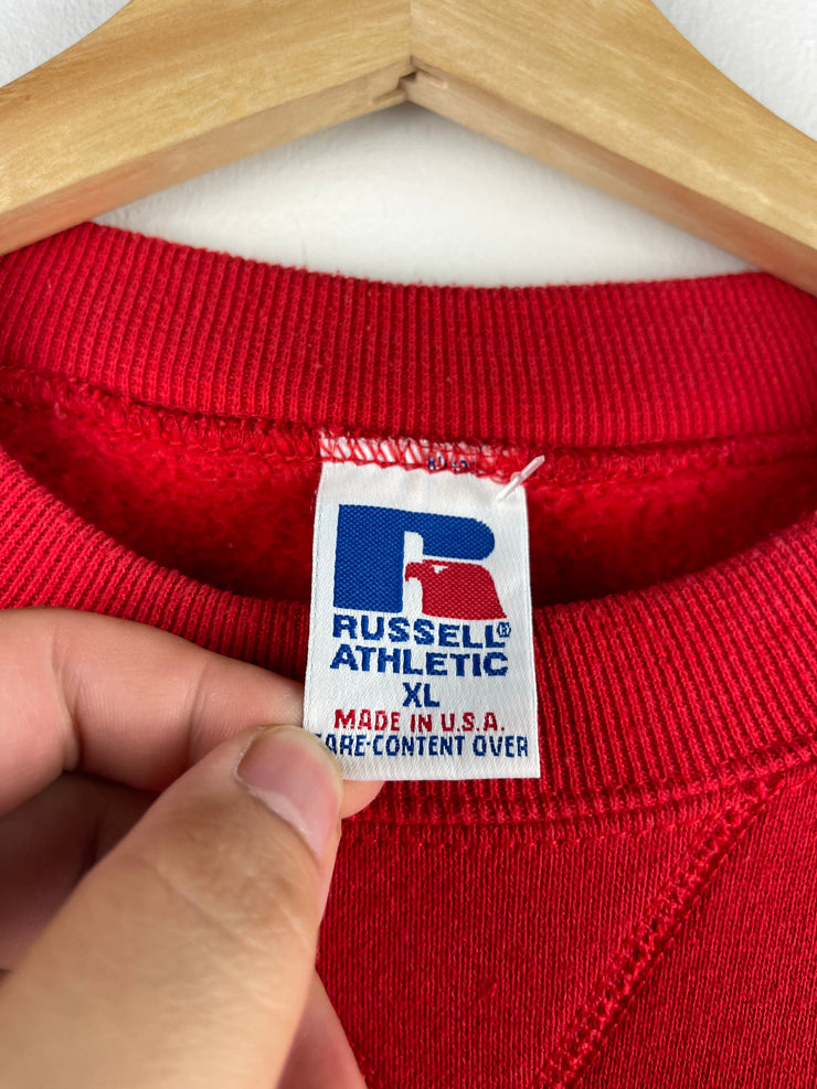 Vintage 90s Russell Athletic Cornell University Red Crewneck