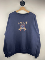 Vintage 90s Briar Creek Golf Embroidered Navy Crewneck