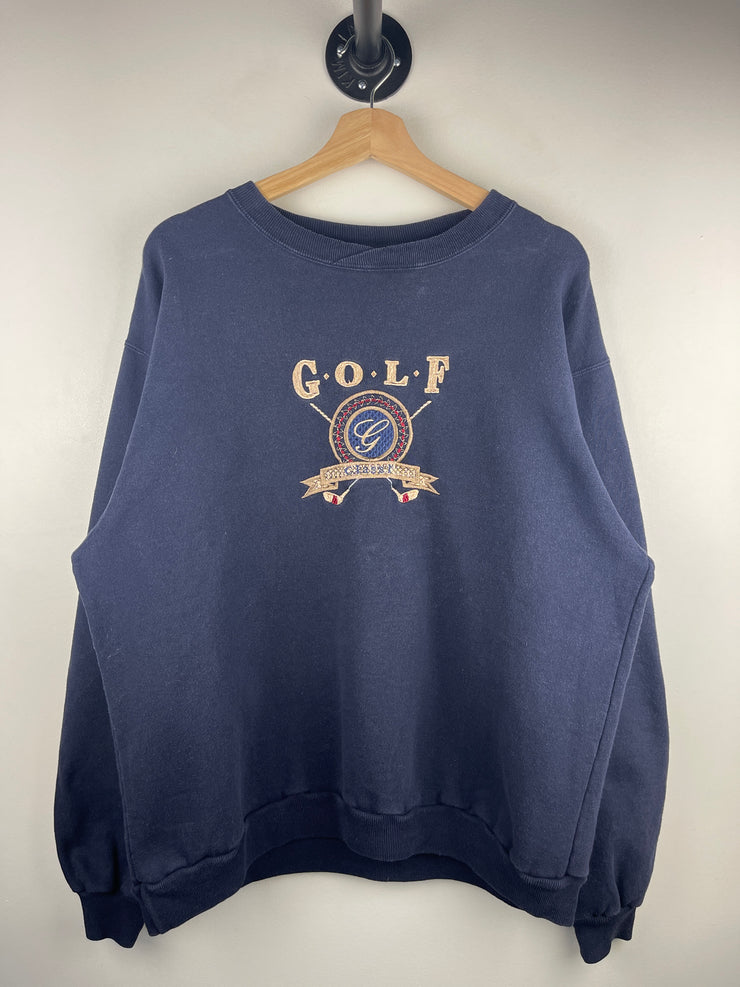 Vintage 90s Briar Creek Golf Embroidered Navy Crewneck
