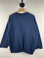 Vintage 90s NFL Riddell Denver Broncos Big Spellout Navy Crewneck
