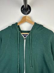 Vintage 90s Coleman Outdoors Thermal Lined Green Zip Up Hoodie