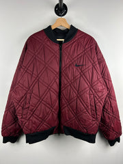 Vintage 90s Nike Swoosh Black & Red Reversible Bomber Jacket