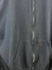 Vintage 90s Jerzees Blank Navy Zip Up Hoodie