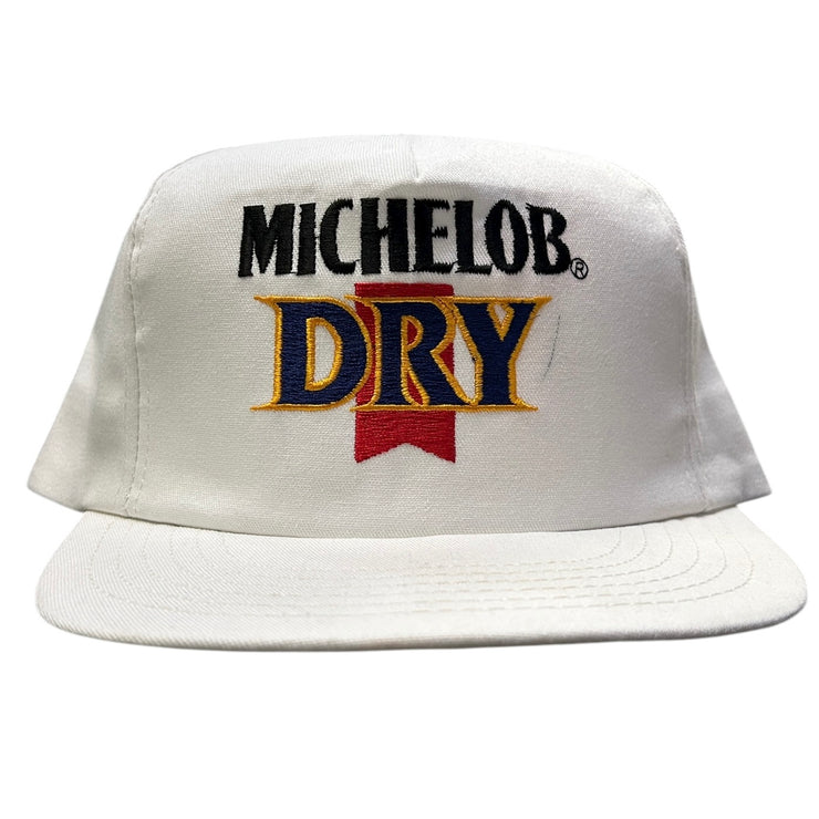 Vintage 90s Michelob Dry Beer White Snapback Hat